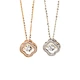 Energinox S925 silver can be foldied Lovers clavicle chain Zircon Four-leaf clover pendant necklace