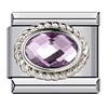 Energinox Fashion 12 Birthstone Stainless Steel Welded Color Zircon DIY Stretch Italian Modular Bracelet