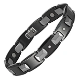 Energinox wholesale black color High Polish quality Bio custom Jewelry Magnetic Tungsten Bracelet for men