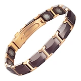 Energinox Rose Gold magnetic ionic health germanium black fashion X power energy bracelet