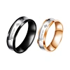 Energinox Latest glowing Rose gold and black Stainless steel magic Custom Ring Couple Jewelry