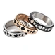 Energinox heart shape Stainless Steel jewelry Rotate Spinner fidget Anti Anxiety  Wedding Band Ring