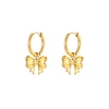 Wollet Wholesale Fine Jewelry Gold Plated Bow Stainless Steel Earring Set Korean Earrings Studs