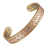 Wollet Balance Energy Mens Pure Copper Healing Bangle Arthritis Pain Relief Therapy Healthy Copper Bio Magnetic Bracelet