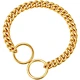 Energinox 10mm Stainless Steel Dog Gold Collar Necklace Dog Chain Cuban Link Dog Chain Collar