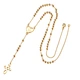 Energinox Fashion Christian Jesus Inlay Stainless Steel Collarbone Chain Cross Pendant Necklace for Women