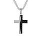 Energinox Wholesale simple Black Christian small Jesus stainless steel Cross Pendant Necklace