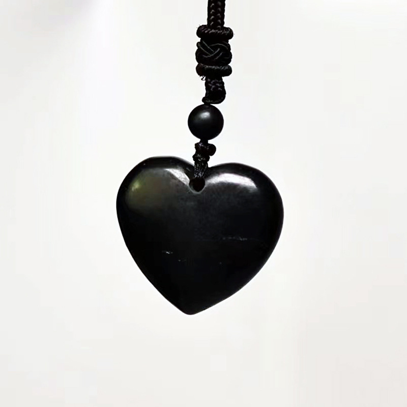 Energinox Fashion Russia Shungite Love Couple Pendant Necklace for Men Women