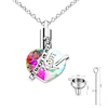 Energinox Fashion relative Cremation Jewelry Personalized heart shape can open Pendant Stainless Steel Urn Necklace