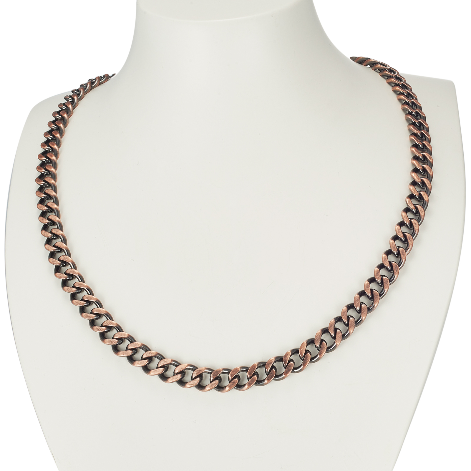 Energinox 8MM Pure Solid Copper Cuban Curb Link Chain for Jewelry Making Necklace Earring Bracelet