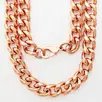 Energinox 6mm 8mm 10mm 12mm Super Chunky Handmade Heavy Duty Custom Size Pure Solid Copper Cuban Curb Chain Necklace