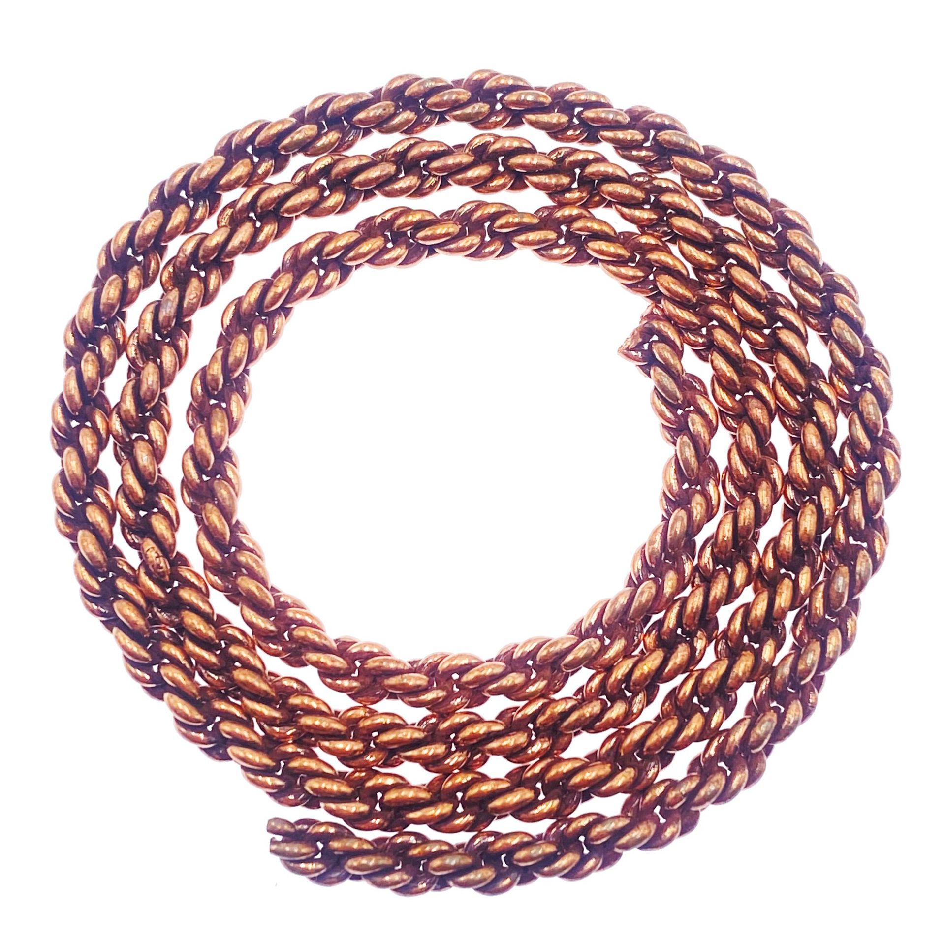 Energinox 4MM Pure Solid Copper Dainty Twisted Chain Necklace Chain