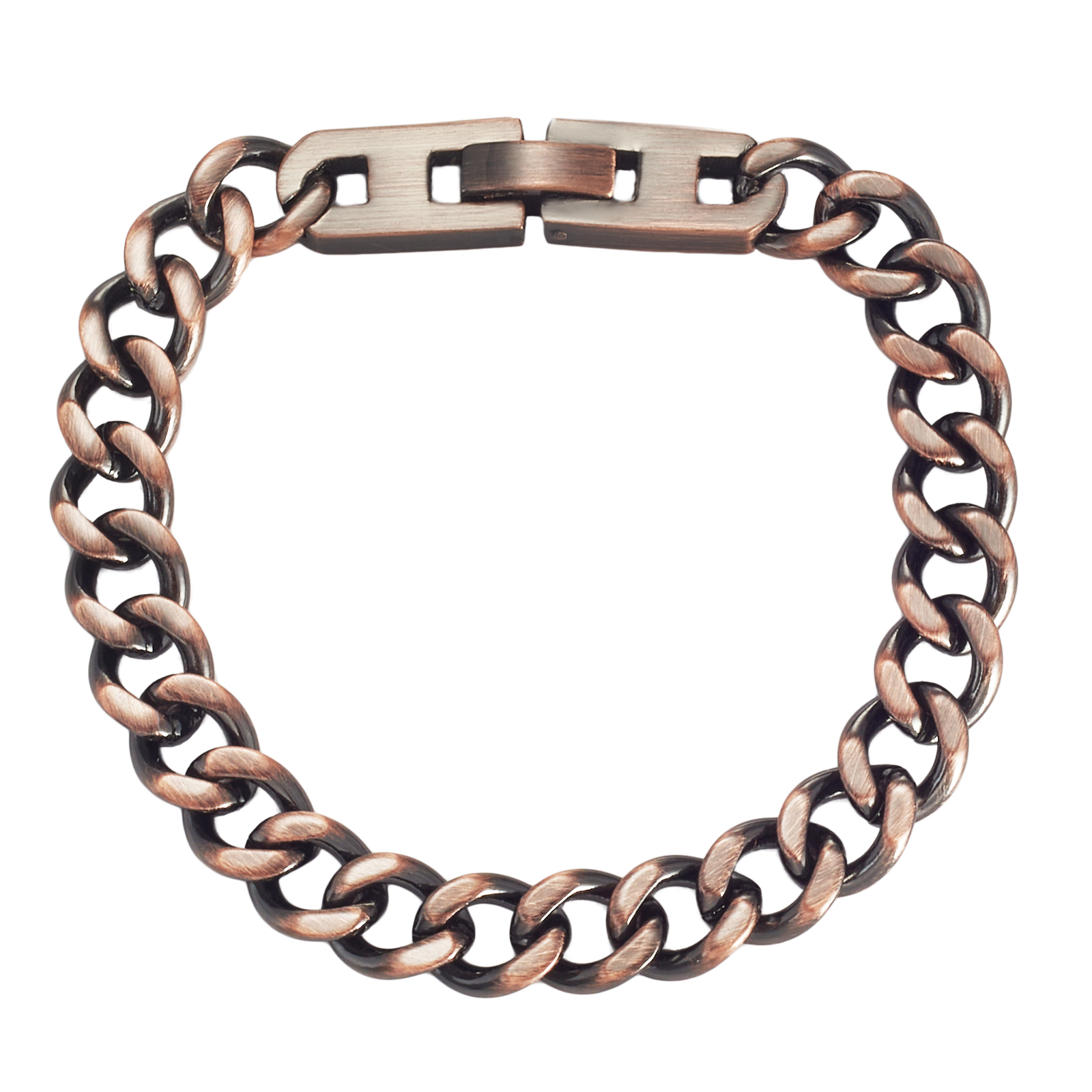 Energinox Fashion Bio Magnetic Therapy Pure Solid Copper Cuban Curb Chain Bracelets