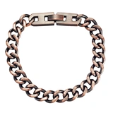 Energinox Fashion Bio Magnetic Therapy Pure Solid Copper Cuban Curb Chain Bracelets