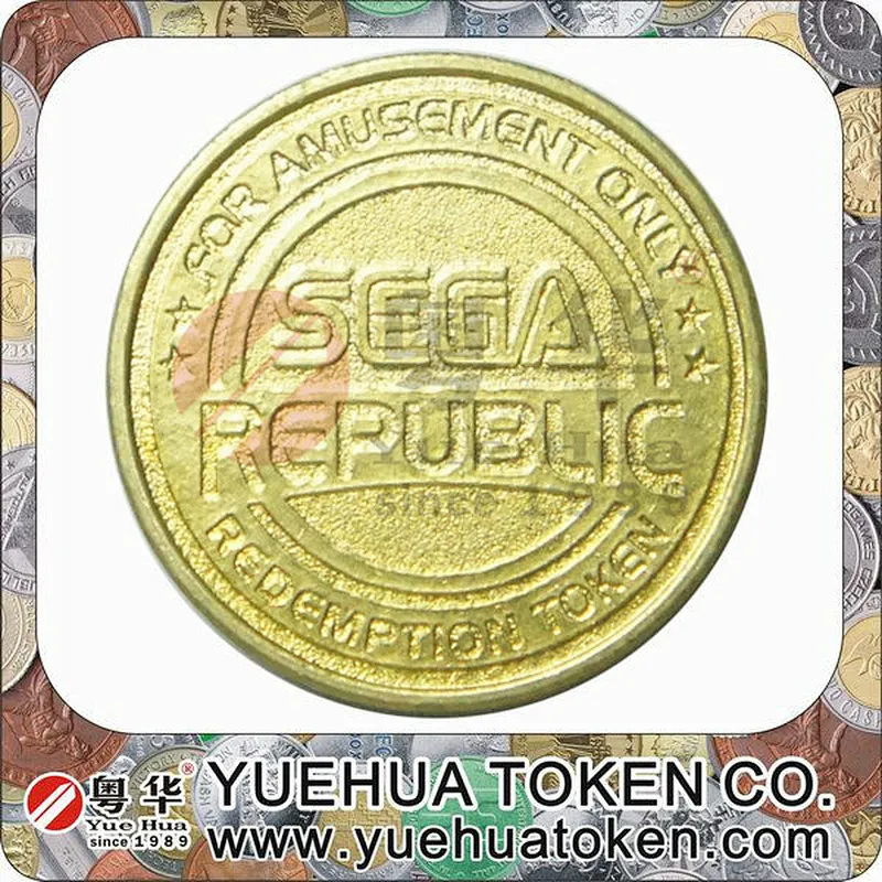 Sega Gold Color Brass Token