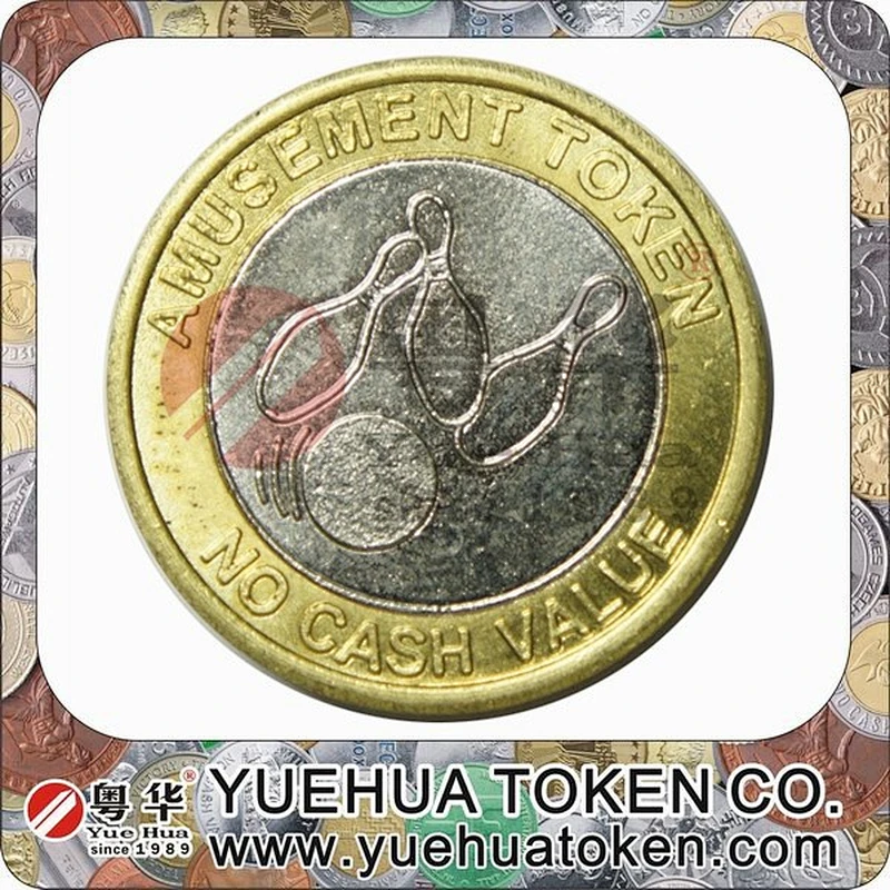 Cheap custom high quality metal brass token coin