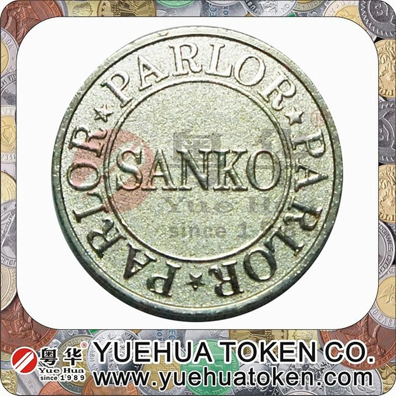Wholesale custom high quality brass silver arcade coin