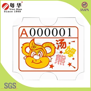 Factory Direct Price 180g two side printing Custom cheaper games ticket Printing Redemption arcade tickets for arcade games