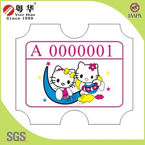 Custom cheaper 180g amusement Redemption ticket for arcade game machine and slot game machine