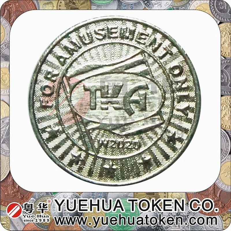 Wholesale custom high quality brass silver arcade coin
