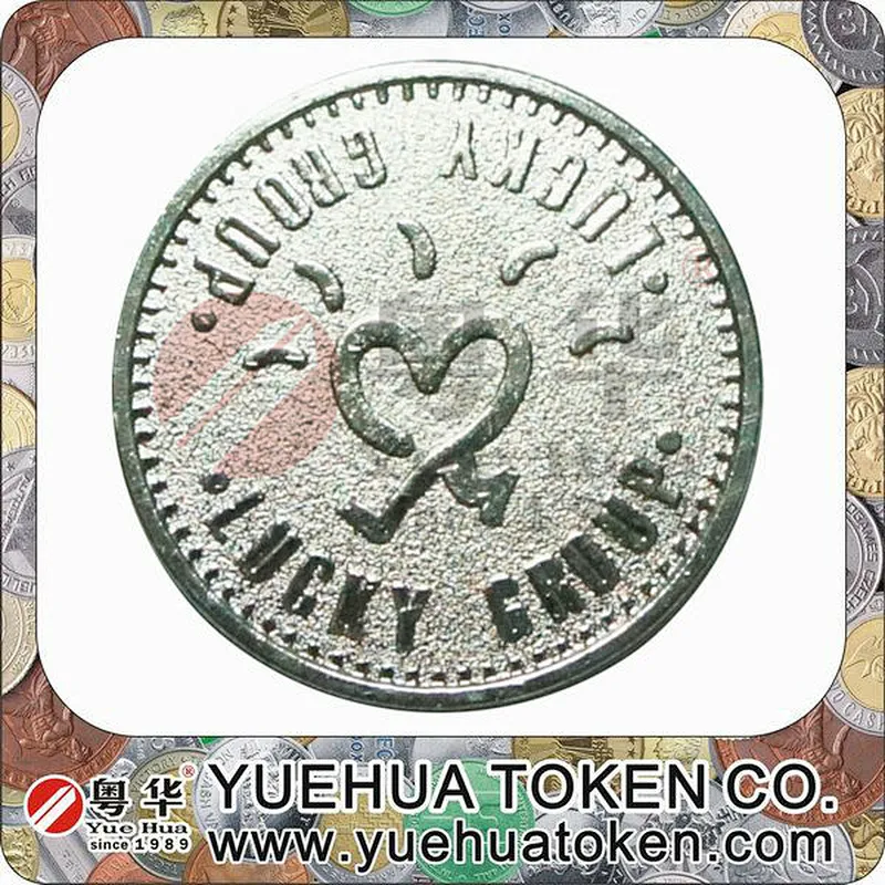 High Security Silver Color Brass Token