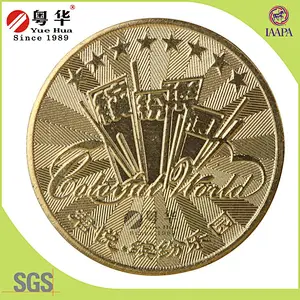 Cheap promotional custom metal fake gold coins