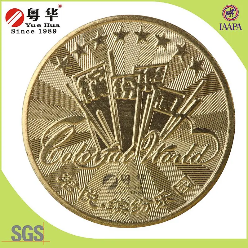 Cheap promotional custom metal fake gold coins