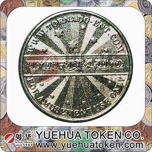 Wholesale custom high quality brass silver arcade coin