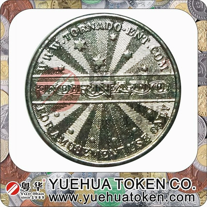 Wholesale custom high quality brass silver arcade coin