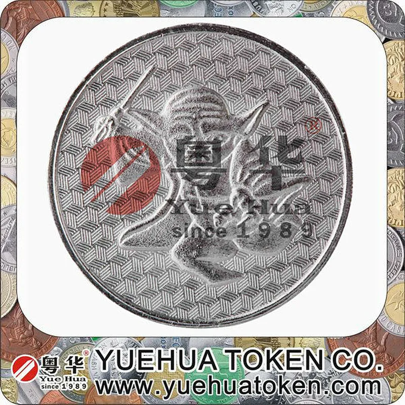 Video Arcade Silver Color Brass Token