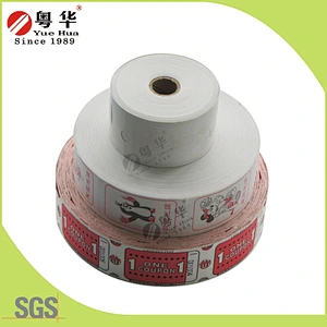 raffle ticket roll paper, printing redemption ticket roll