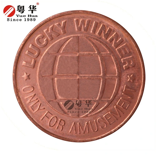 Factory price wholesale red copper token for slot machine game