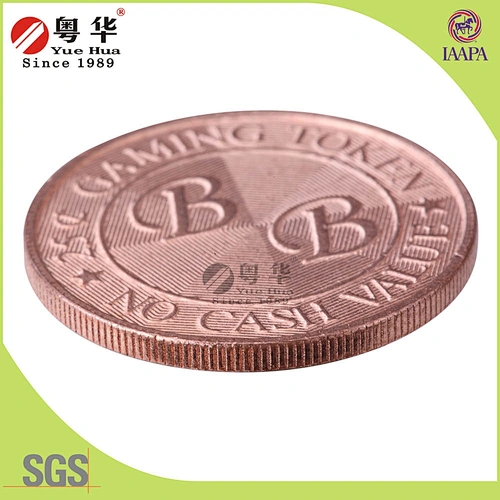 Diamond cut edge Edge Reeded Token