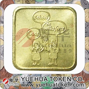 Custom design high quality gold antique brass coin