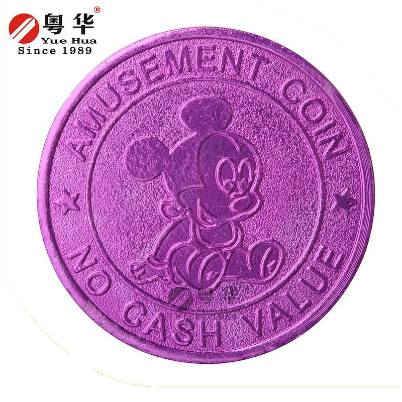 Factory price wholesale aluminum token for slot machine game