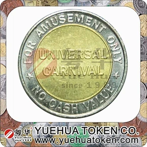 Cheap custom Attractive metal brass token coin