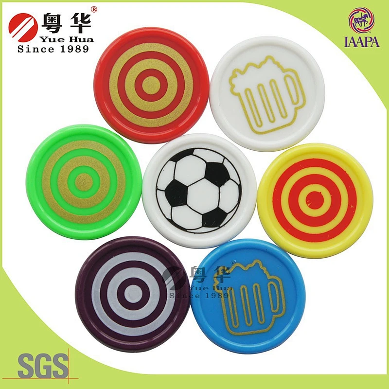 Custom colored plastic token