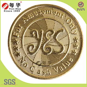 Cheap promotional custom metal fake gold coins
