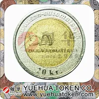 Mechanical coin acceptors 2 Color Brass Token