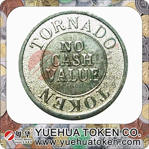 Wholesale custom high quality brass silver arcade coin