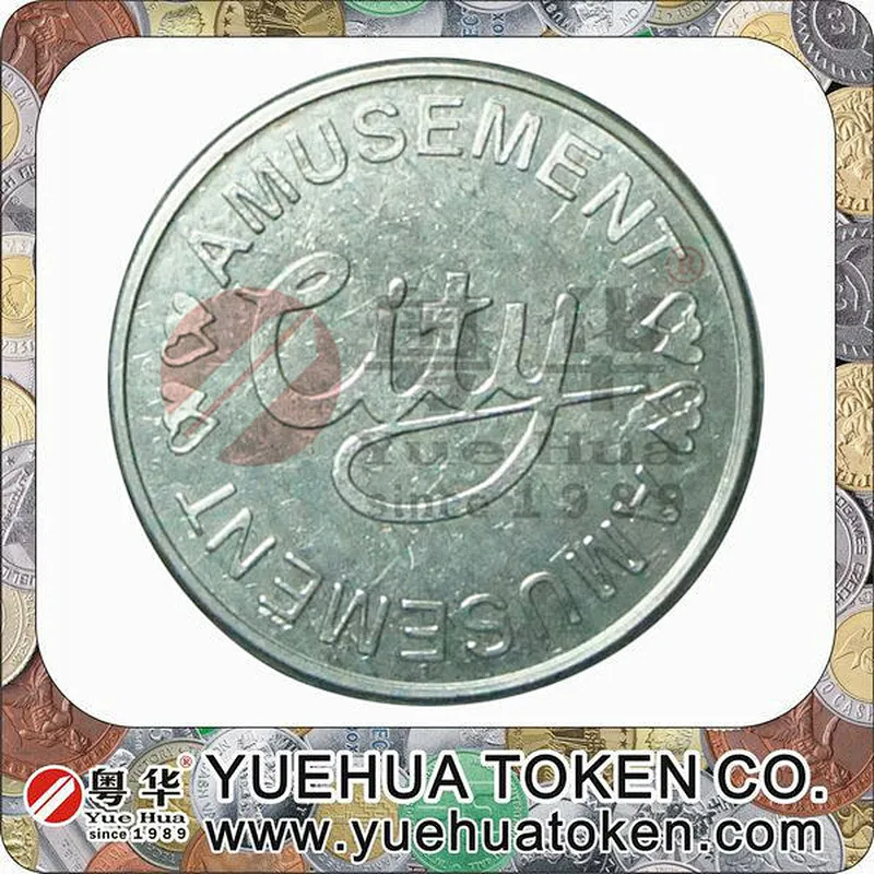Low price metal keychain custom game tokens coins