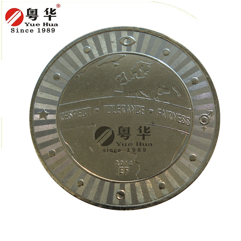 Mechanical coin acceptors Silver Color Brass Token