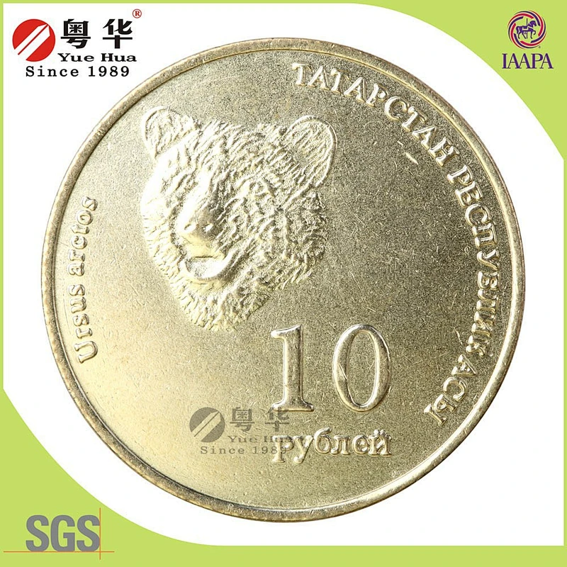 Wholesale metal gold souvenir token for gift