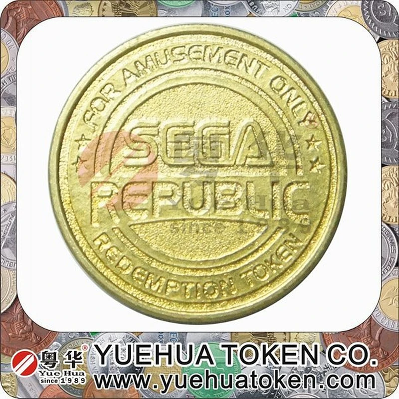 Custom design high quality gold antique brass coin