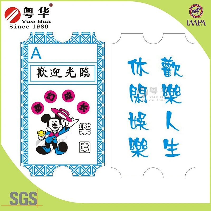 Hot sale 170g double coated art paper amusement game lottery ticket fot lottery machine