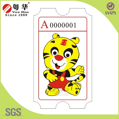 Hot selling factory price game raffle ticket for game machine