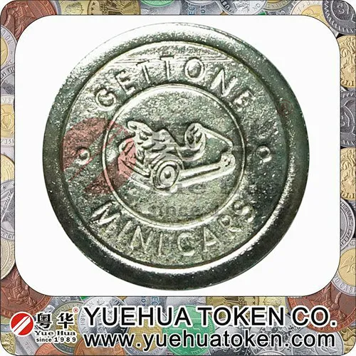 Pachislo Slot Machine Silver Color Brass Token