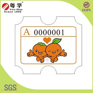 Factory Direct Price 180g two side printing Custom cheaper games ticket Printing Redemption arcade tickets for arcade games