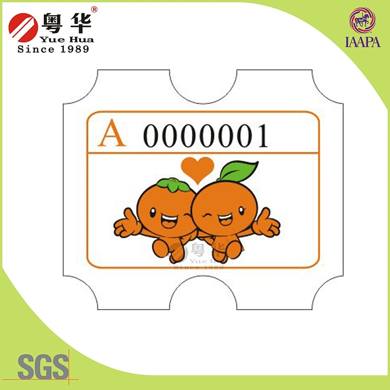 Factory Direct Price 180g two side printing Custom cheaper games ticket Printing Redemption arcade tickets for arcade games
