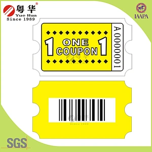 Single line arcade ticket/ticket for arcade games ticket printing